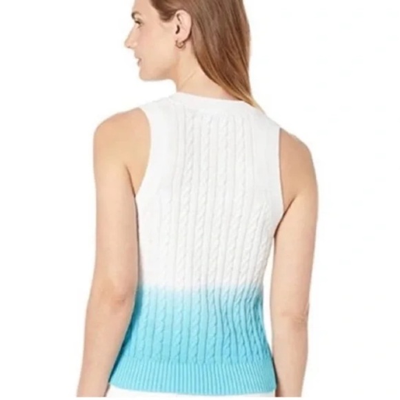 Tommy Hilfiger Cotton Dip Dyed Cable Knit Boho Coastal Sweater Size L - Picture 2 of 5